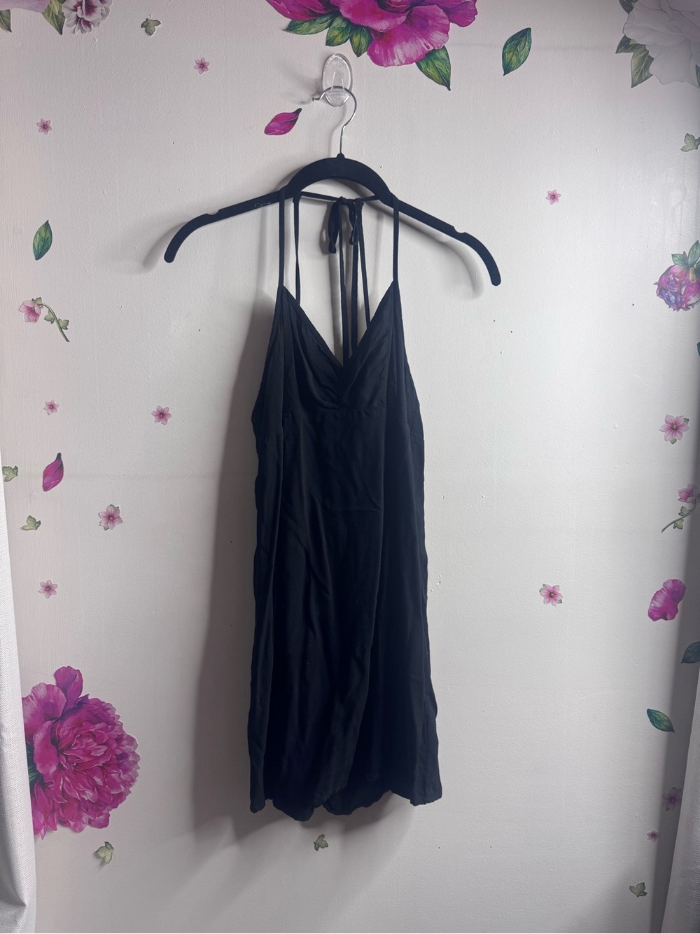Women’s Black Halter Slip Dress
